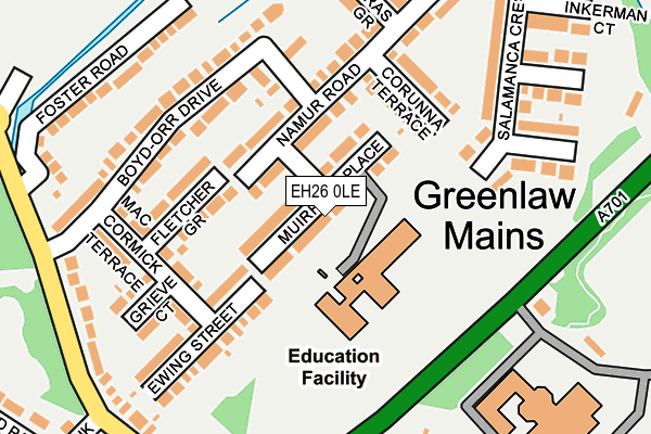 EH26 0LE map - OS OpenMap – Local (Ordnance Survey)
