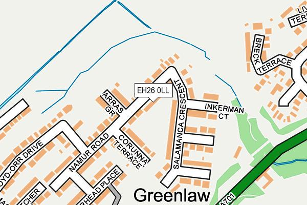 EH26 0LL map - OS OpenMap – Local (Ordnance Survey) EH26 0LL map - OS OpenMap – Local (Ordnance Survey)