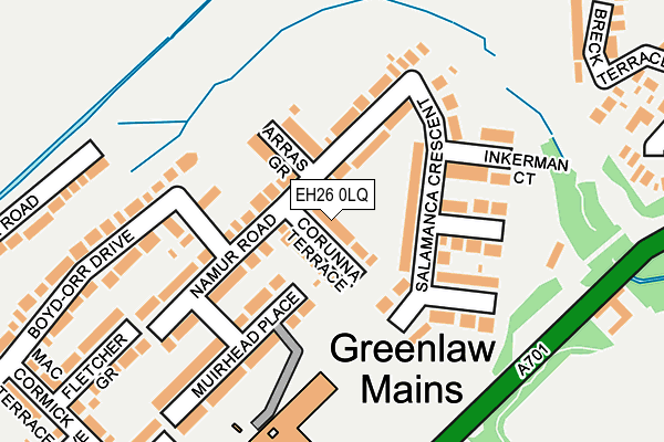 EH26 0LQ map - OS OpenMap – Local (Ordnance Survey)