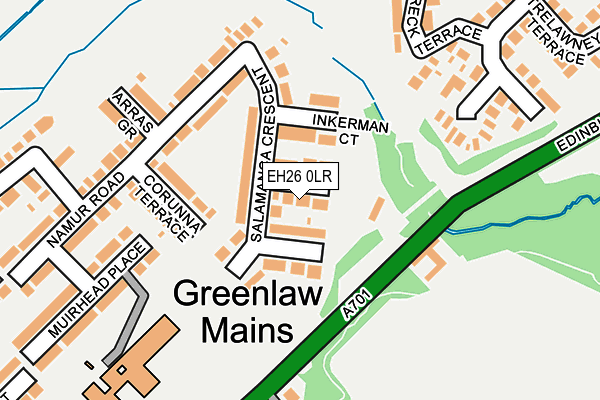 EH26 0LR map - OS OpenMap – Local (Ordnance Survey) EH26 0LR map - OS OpenMap – Local (Ordnance Survey)