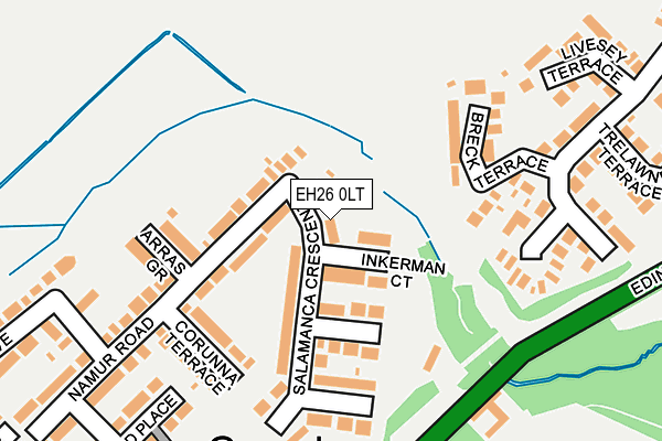 EH26 0LT map - OS OpenMap – Local (Ordnance Survey) EH26 0LT map - OS OpenMap – Local (Ordnance Survey)