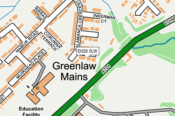 EH26 0LW map - OS OpenMap – Local (Ordnance Survey) EH26 0LW map - OS OpenMap – Local (Ordnance Survey)