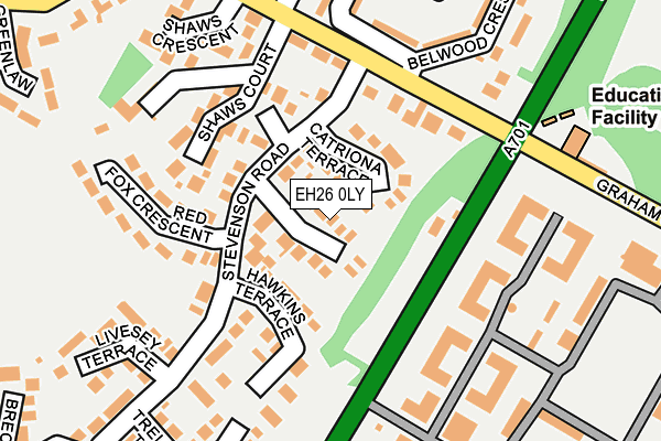 EH26 0LY map - OS OpenMap – Local (Ordnance Survey)