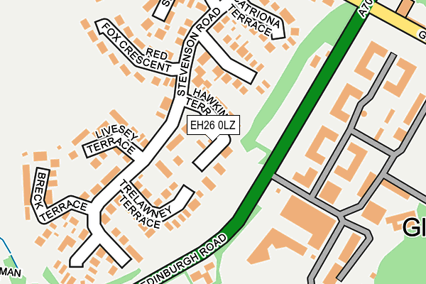 EH26 0LZ map - OS OpenMap – Local (Ordnance Survey) EH26 0LZ map - OS OpenMap – Local (Ordnance Survey)