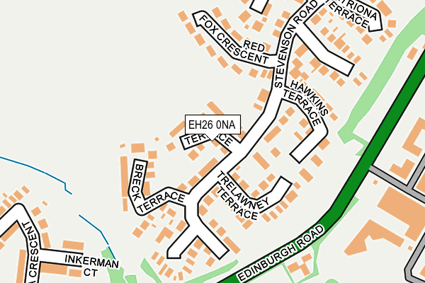 EH26 0NA map - OS OpenMap – Local (Ordnance Survey) EH26 0NA map - OS OpenMap – Local (Ordnance Survey)