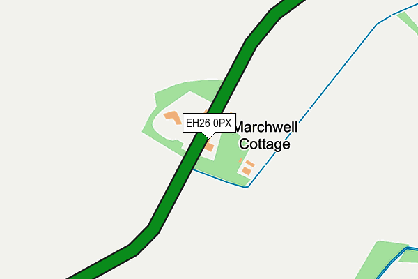 EH26 0PX map - OS OpenMap – Local (Ordnance Survey) EH26 0PX map - OS OpenMap – Local (Ordnance Survey)