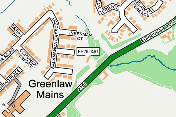 EH26 0QG map - OS OpenMap – Local (Ordnance Survey) EH26 0QG map - OS OpenMap – Local (Ordnance Survey)