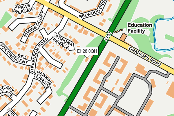 EH26 0QH map - OS OpenMap – Local (Ordnance Survey) EH26 0QH map - OS OpenMap – Local (Ordnance Survey)