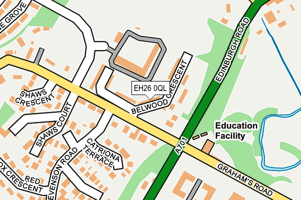EH26 0QL map - OS OpenMap – Local (Ordnance Survey) EH26 0QL map - OS OpenMap – Local (Ordnance Survey)