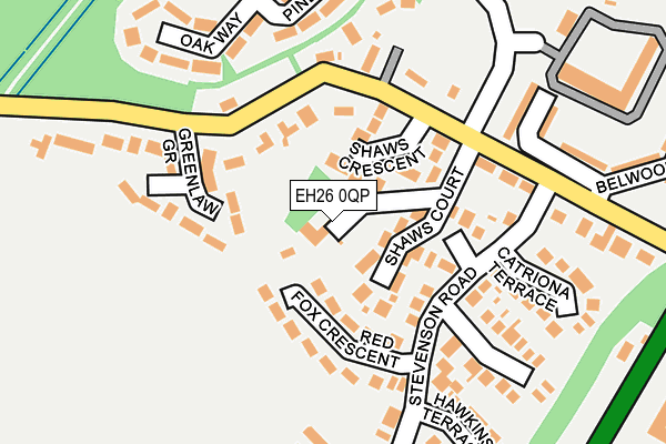 EH26 0QP map - OS OpenMap – Local (Ordnance Survey) EH26 0QP map - OS OpenMap – Local (Ordnance Survey)
