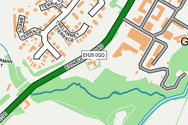 EH26 0QQ map - OS OpenMap – Local (Ordnance Survey) EH26 0QQ map - OS OpenMap – Local (Ordnance Survey)