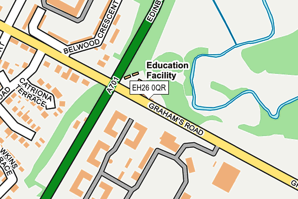EH26 0QR map - OS OpenMap – Local (Ordnance Survey) EH26 0QR map - OS OpenMap – Local (Ordnance Survey)