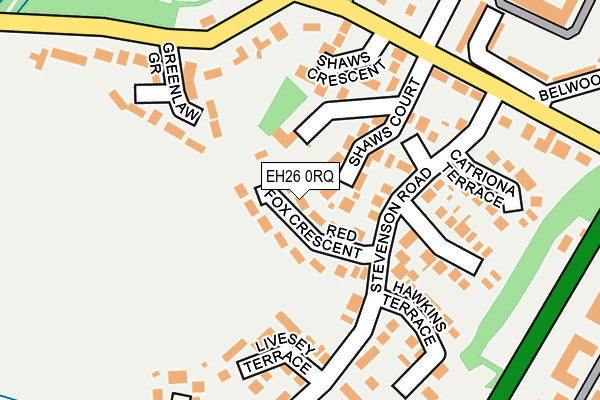 EH26 0RQ map - OS OpenMap – Local (Ordnance Survey) EH26 0RQ map - OS OpenMap – Local (Ordnance Survey)