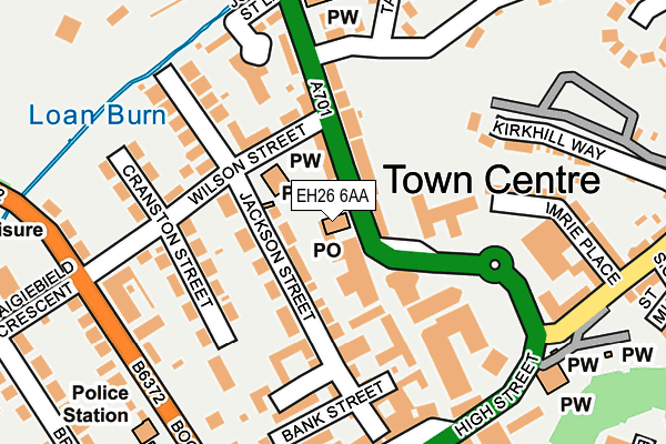 EH26 6AA map - OS OpenMap – Local (Ordnance Survey) EH26 6AA map - OS OpenMap – Local (Ordnance Survey)