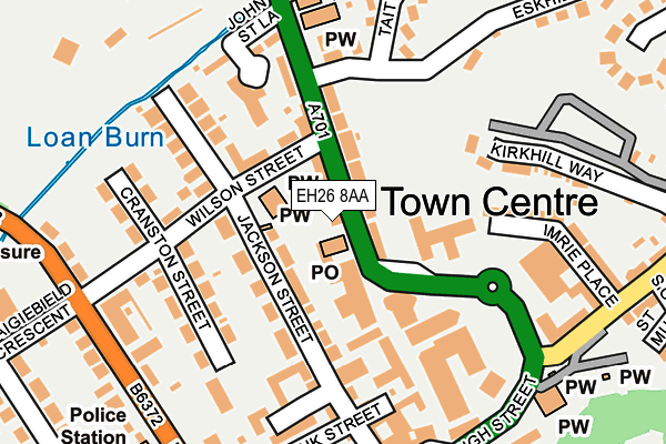EH26 8AA map - OS OpenMap – Local (Ordnance Survey) EH26 8AA map - OS OpenMap – Local (Ordnance Survey)