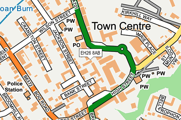 EH26 8AB map - OS OpenMap – Local (Ordnance Survey) EH26 8AB map - OS OpenMap – Local (Ordnance Survey)