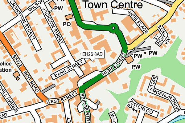 EH26 8AD map - OS OpenMap – Local (Ordnance Survey) EH26 8AD map - OS OpenMap – Local (Ordnance Survey)