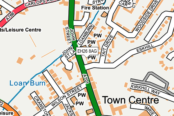 EH26 8AG map - OS OpenMap – Local (Ordnance Survey) EH26 8AG map - OS OpenMap – Local (Ordnance Survey)