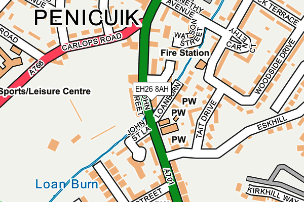 EH26 8AH map - OS OpenMap – Local (Ordnance Survey) EH26 8AH map - OS OpenMap – Local (Ordnance Survey)
