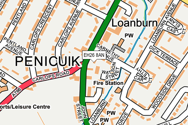 EH26 8AN map - OS OpenMap – Local (Ordnance Survey) EH26 8AN map - OS OpenMap – Local (Ordnance Survey)