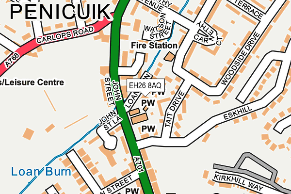 EH26 8AQ map - OS OpenMap – Local (Ordnance Survey) EH26 8AQ map - OS OpenMap – Local (Ordnance Survey)