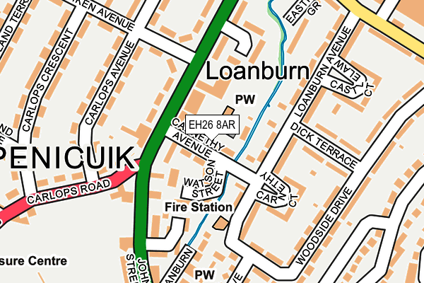 EH26 8AR map - OS OpenMap – Local (Ordnance Survey) EH26 8AR map - OS OpenMap – Local (Ordnance Survey)
