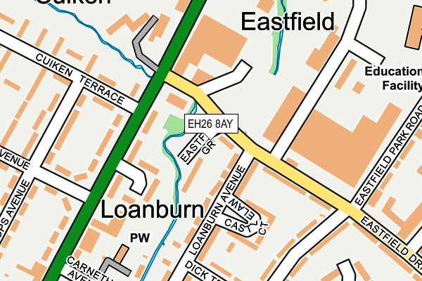 EH26 8AY map - OS OpenMap – Local (Ordnance Survey) EH26 8AY map - OS OpenMap – Local (Ordnance Survey)