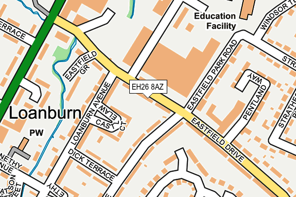 EH26 8AZ map - OS OpenMap – Local (Ordnance Survey) EH26 8AZ map - OS OpenMap – Local (Ordnance Survey)