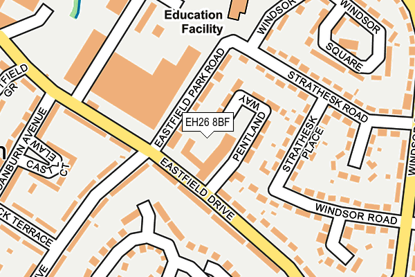 EH26 8BF map - OS OpenMap – Local (Ordnance Survey) EH26 8BF map - OS OpenMap – Local (Ordnance Survey)
