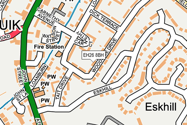 EH26 8BH map - OS OpenMap – Local (Ordnance Survey) EH26 8BH map - OS OpenMap – Local (Ordnance Survey)