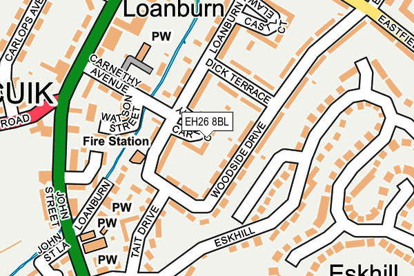 EH26 8BL map - OS OpenMap – Local (Ordnance Survey) EH26 8BL map - OS OpenMap – Local (Ordnance Survey)