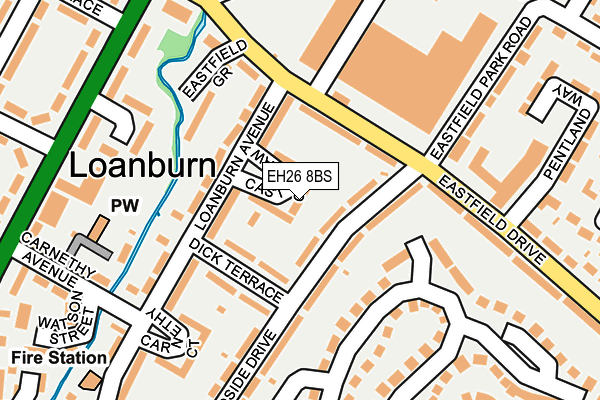 EH26 8BS map - OS OpenMap – Local (Ordnance Survey) EH26 8BS map - OS OpenMap – Local (Ordnance Survey)