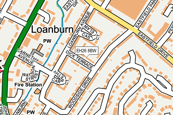 EH26 8BW map - OS OpenMap – Local (Ordnance Survey) EH26 8BW map - OS OpenMap – Local (Ordnance Survey)