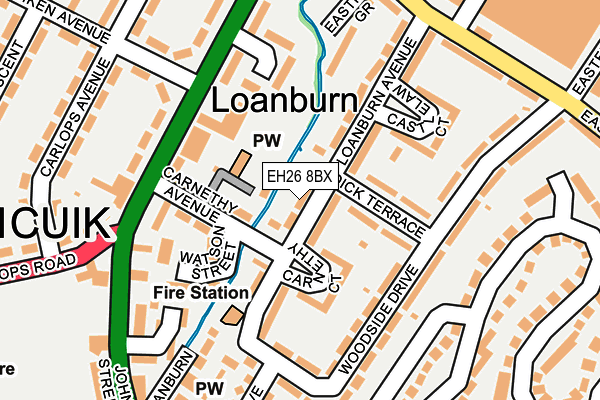EH26 8BX map - OS OpenMap – Local (Ordnance Survey) EH26 8BX map - OS OpenMap – Local (Ordnance Survey)
