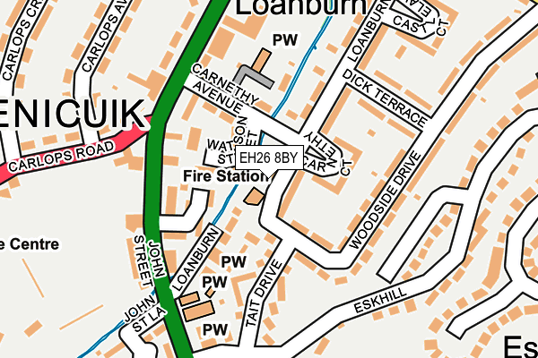 EH26 8BY map - OS OpenMap – Local (Ordnance Survey) EH26 8BY map - OS OpenMap – Local (Ordnance Survey)