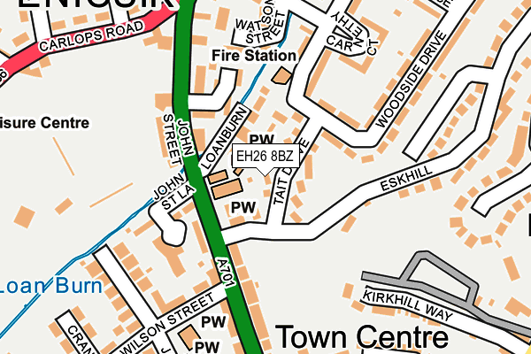 EH26 8BZ map - OS OpenMap – Local (Ordnance Survey) EH26 8BZ map - OS OpenMap – Local (Ordnance Survey)