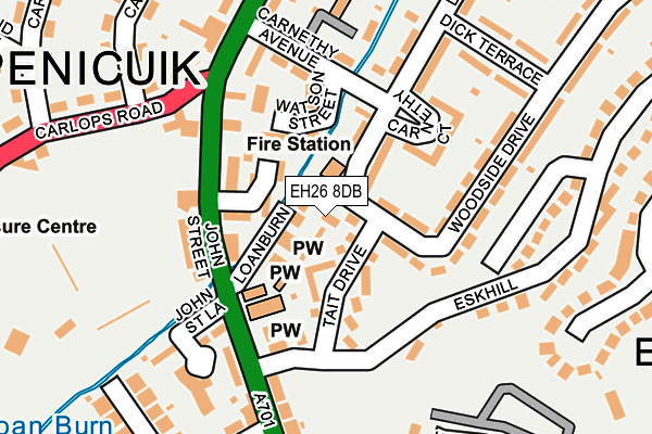 EH26 8DB map - OS OpenMap – Local (Ordnance Survey) EH26 8DB map - OS OpenMap – Local (Ordnance Survey)