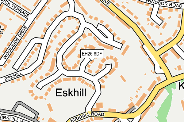 EH26 8DF map - OS OpenMap – Local (Ordnance Survey) EH26 8DF map - OS OpenMap – Local (Ordnance Survey)