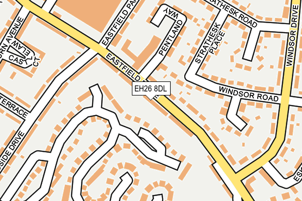 EH26 8DL map - OS OpenMap – Local (Ordnance Survey) EH26 8DL map - OS OpenMap – Local (Ordnance Survey)