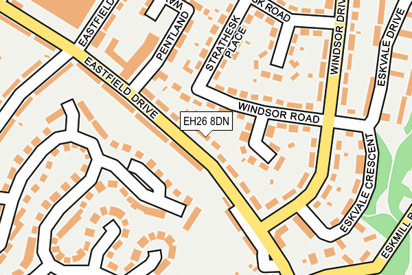 EH26 8DN map - OS OpenMap – Local (Ordnance Survey) EH26 8DN map - OS OpenMap – Local (Ordnance Survey)