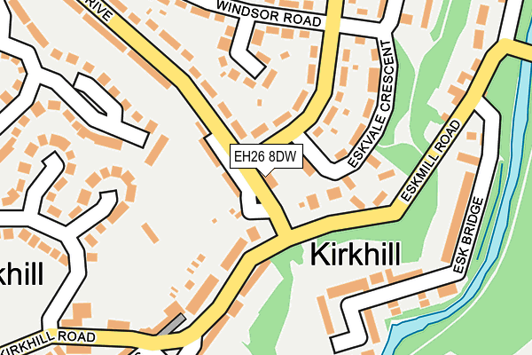 EH26 8DW map - OS OpenMap – Local (Ordnance Survey) EH26 8DW map - OS OpenMap – Local (Ordnance Survey)
