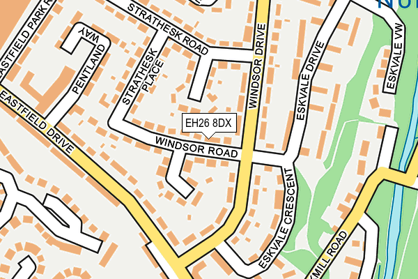 EH26 8DX map - OS OpenMap – Local (Ordnance Survey) EH26 8DX map - OS OpenMap – Local (Ordnance Survey)