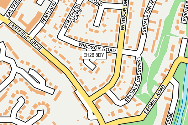 EH26 8DY map - OS OpenMap – Local (Ordnance Survey) EH26 8DY map - OS OpenMap – Local (Ordnance Survey)