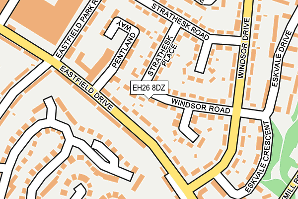 EH26 8DZ map - OS OpenMap – Local (Ordnance Survey) EH26 8DZ map - OS OpenMap – Local (Ordnance Survey)