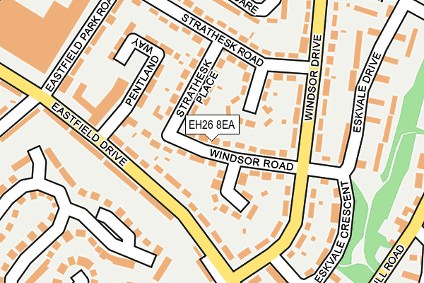 EH26 8EA map - OS OpenMap – Local (Ordnance Survey) EH26 8EA map - OS OpenMap – Local (Ordnance Survey)