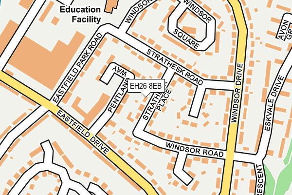EH26 8EB map - OS OpenMap – Local (Ordnance Survey) EH26 8EB map - OS OpenMap – Local (Ordnance Survey)