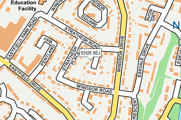 EH26 8EJ map - OS OpenMap – Local (Ordnance Survey) EH26 8EJ map - OS OpenMap – Local (Ordnance Survey)