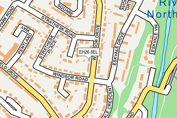 EH26 8EL map - OS OpenMap – Local (Ordnance Survey) EH26 8EL map - OS OpenMap – Local (Ordnance Survey)
