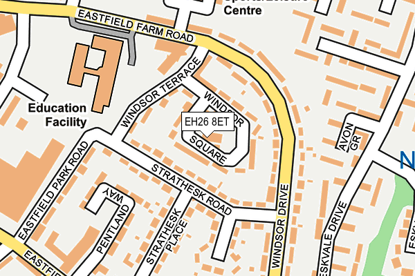 EH26 8ET map - OS OpenMap – Local (Ordnance Survey)