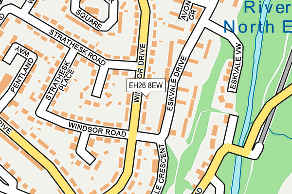 EH26 8EW map - OS OpenMap – Local (Ordnance Survey) EH26 8EW map - OS OpenMap – Local (Ordnance Survey)